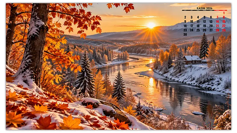 Kasım 2026 Full HD (1920×1080) Duvar Kağıdı